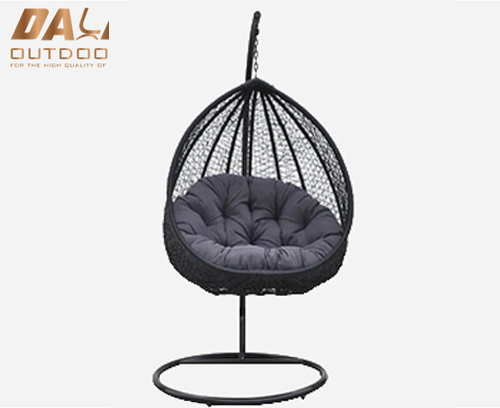 Hot Sell Outdoor Gantung Kerusi Telur Rotan Leisure Wicker Patio Swing Chair
